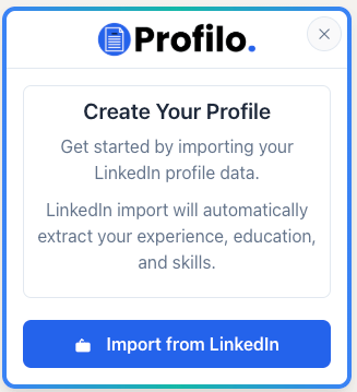 Import LinkedIn Profile Data